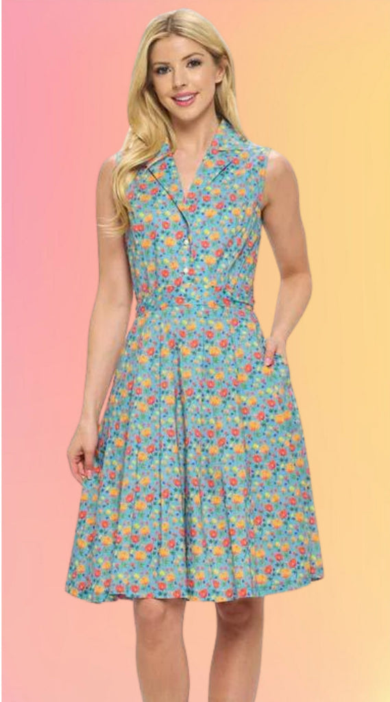 Poppin' Poppies Cotton Dress