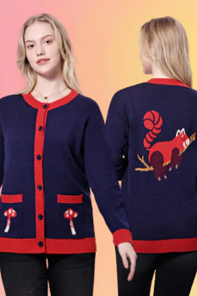 Red Panda Relaxing Cardigan