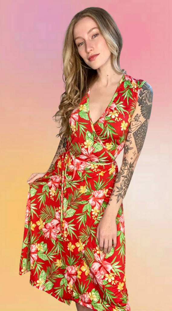 Island Stroll Wrap Dress