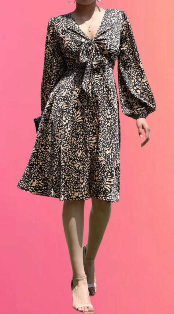 Garden Prowl Satin Dress