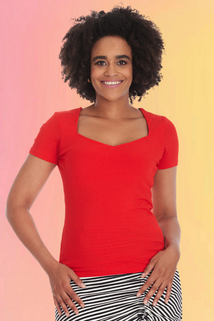 Sweetheart Tee: Red