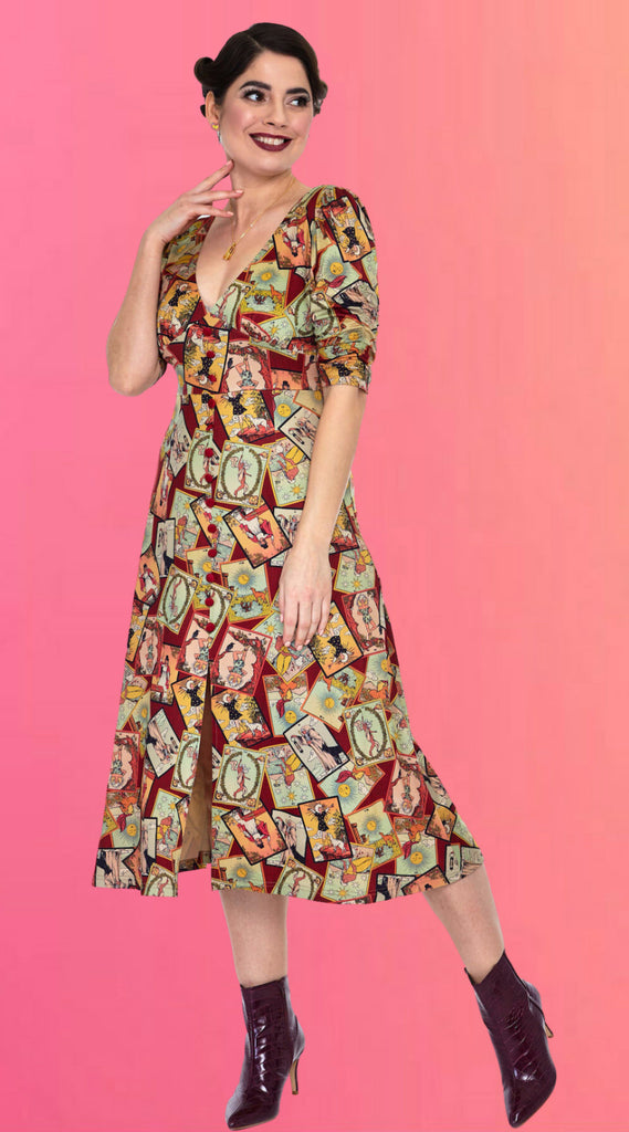 Tarot Cards Midi Dress