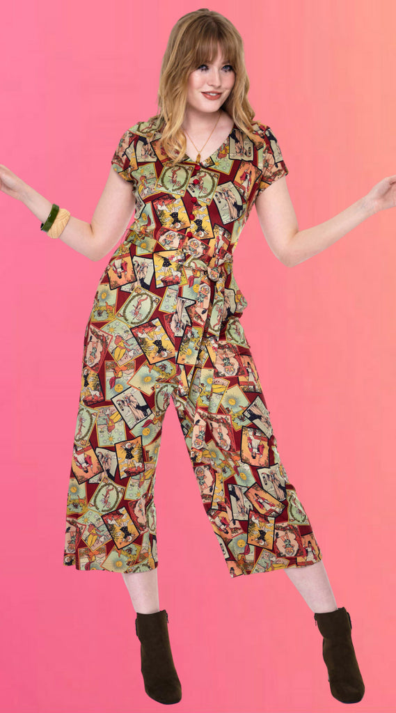 Scattered Tarot Cards Jumpsuit