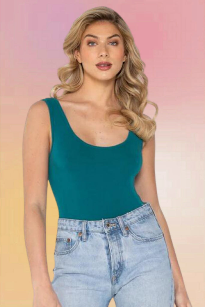Bamboo Tank Top: Teal