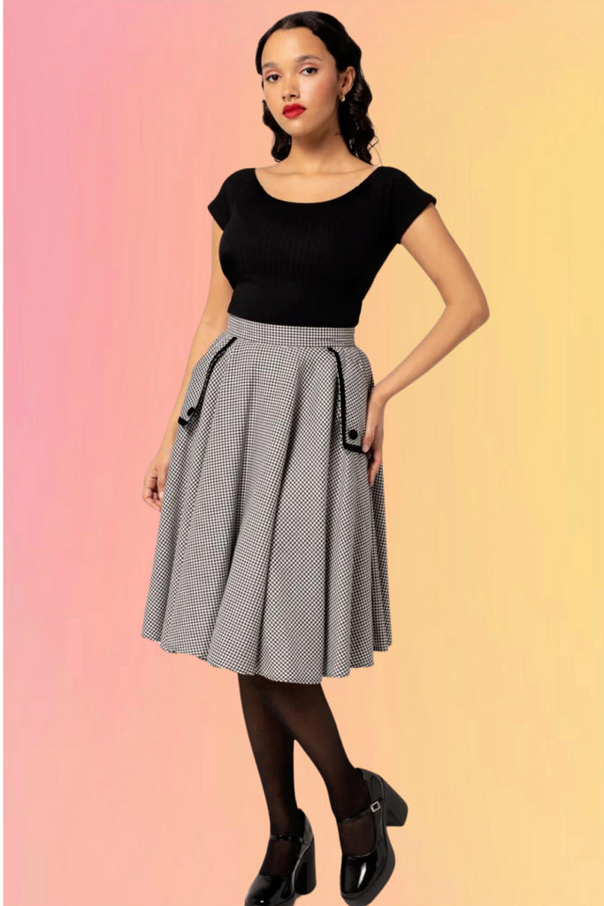Houndstooth Teddy Skirt