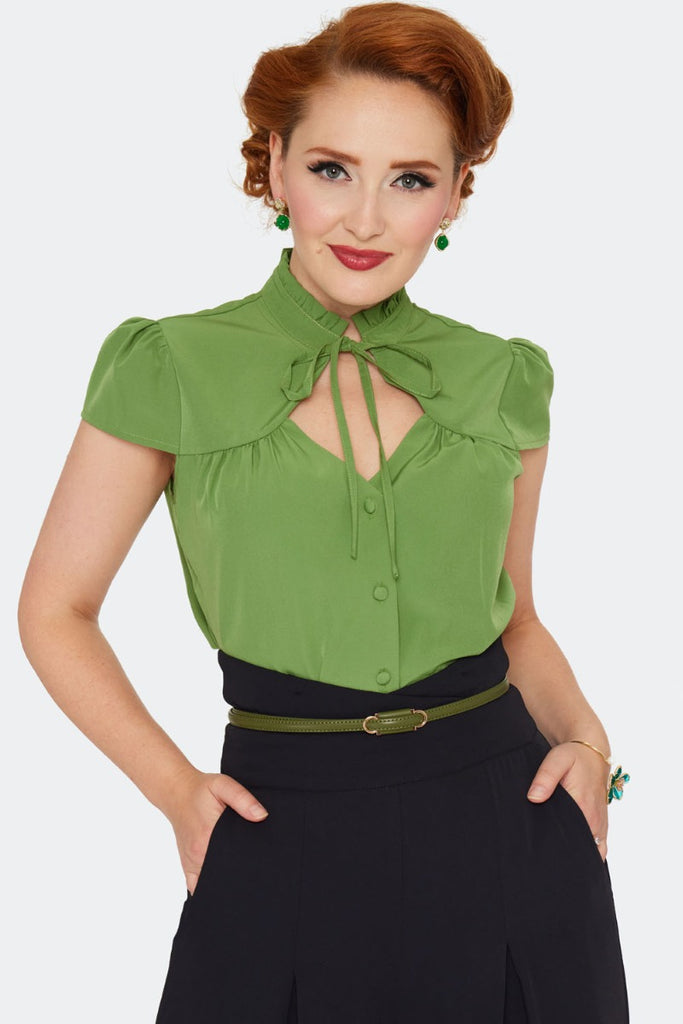 Chartreuse Muse Blouse
