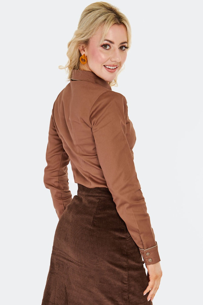 Embroidered Brown Cowgirl Shirt