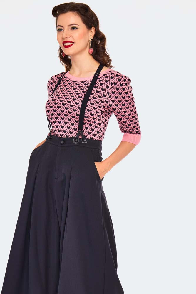 Forties Suspender Pants: Black