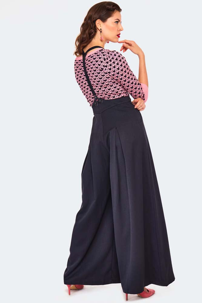 Forties Suspender Pants: Black