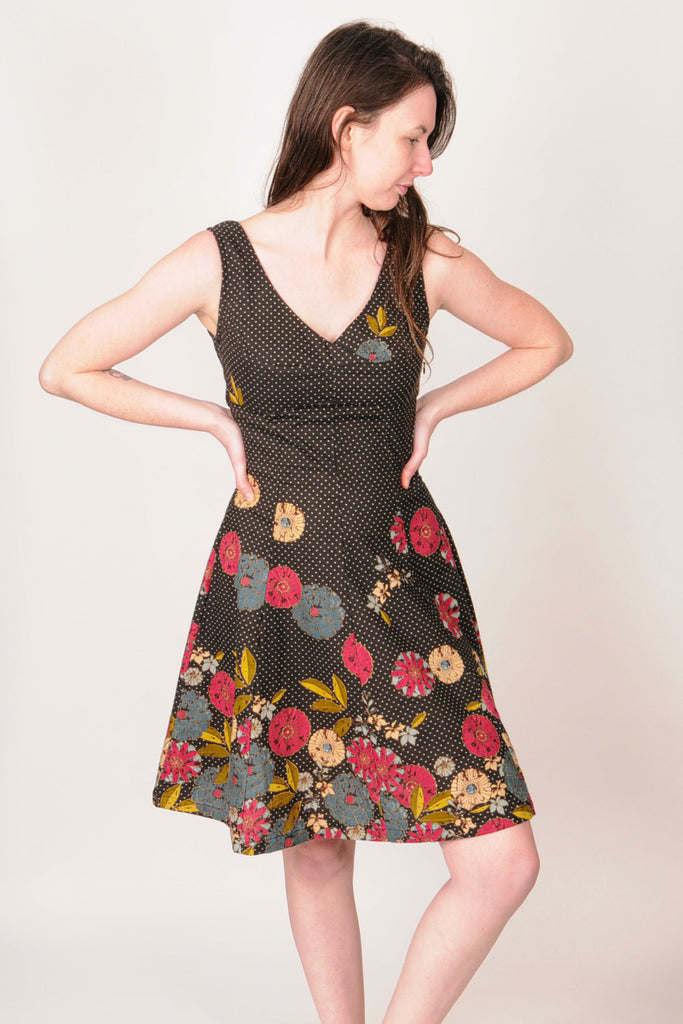 Floating Flowers Flare Dress
