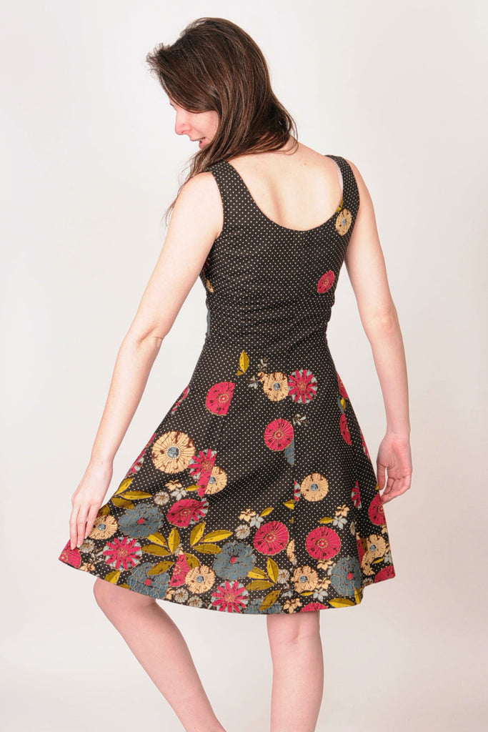 Floating Flowers Flare Dress