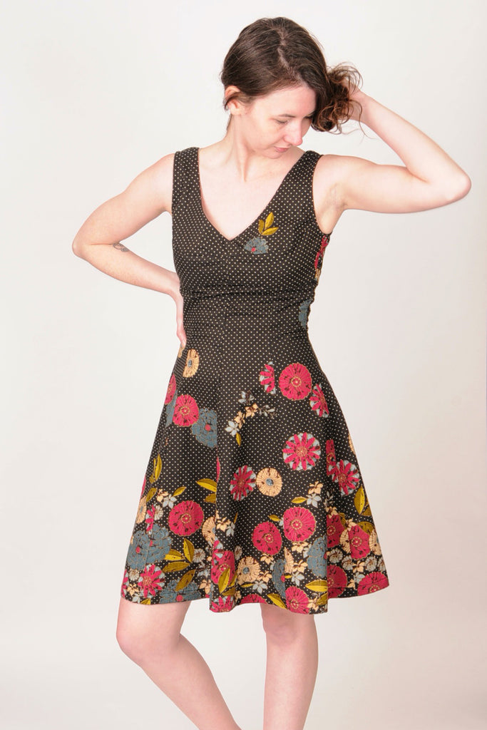 Floating Flowers Flare Dress