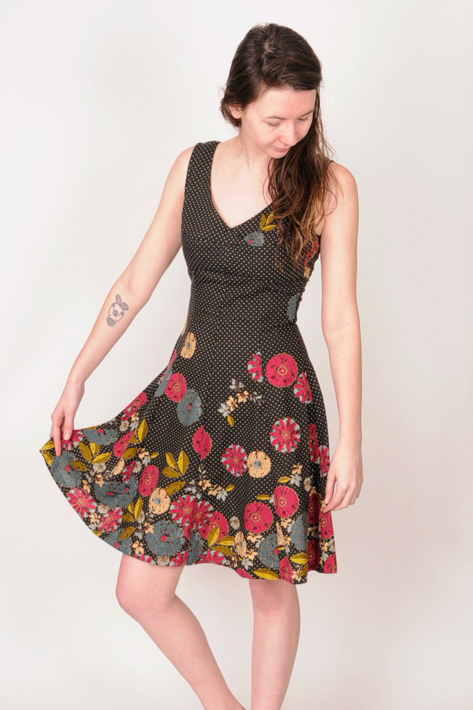 Floating Flowers Flare Dress