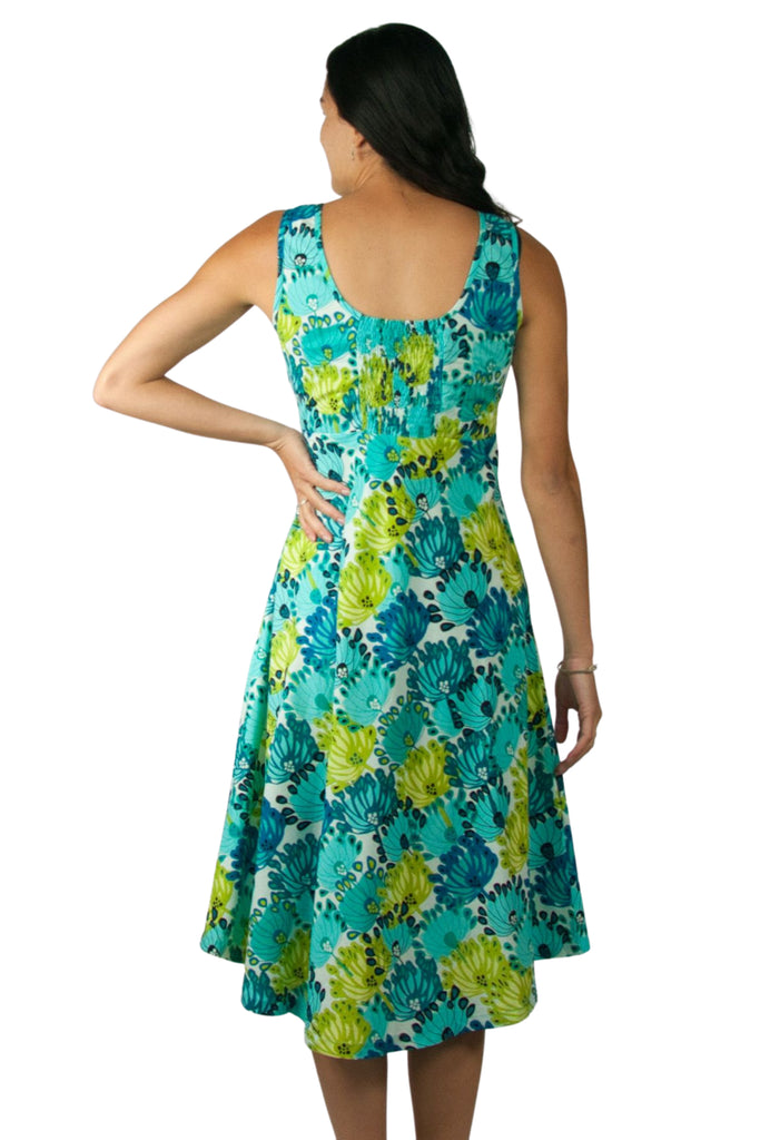 Peacock Flower Flare Dress - ONLY S