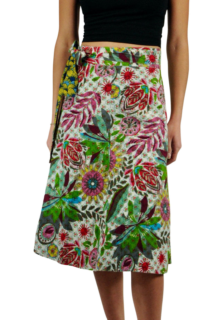Reversible Wrap Skirt: Buttercup Fields