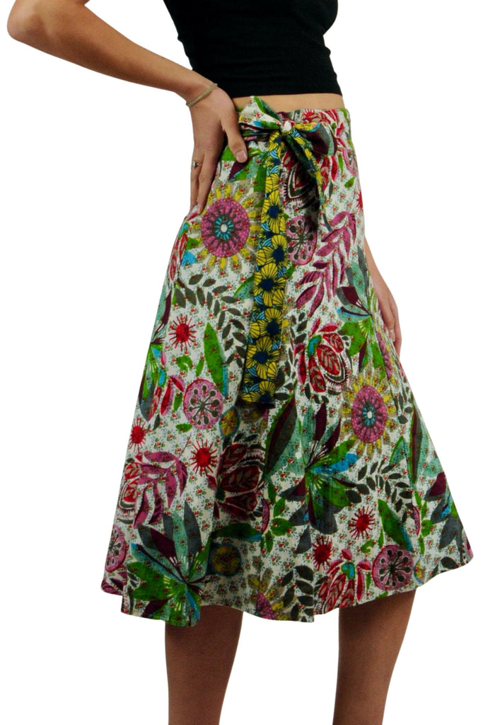 Reversible Wrap Skirt: Buttercup Fields