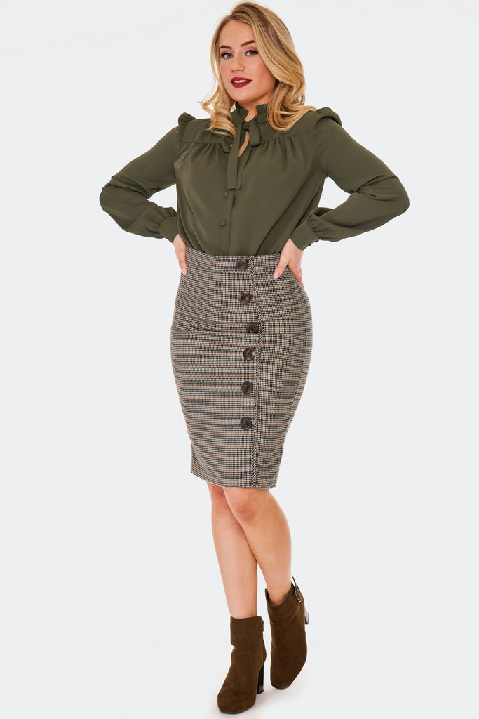 Pleated Suspender Pants