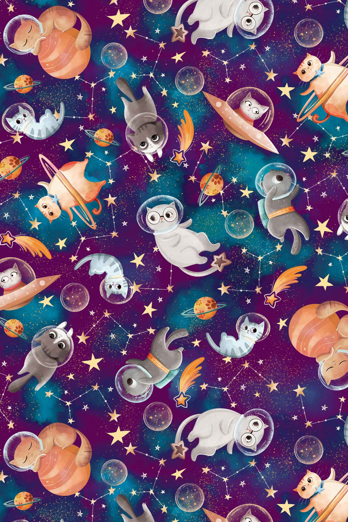 Space Cats Soysilk Dress
