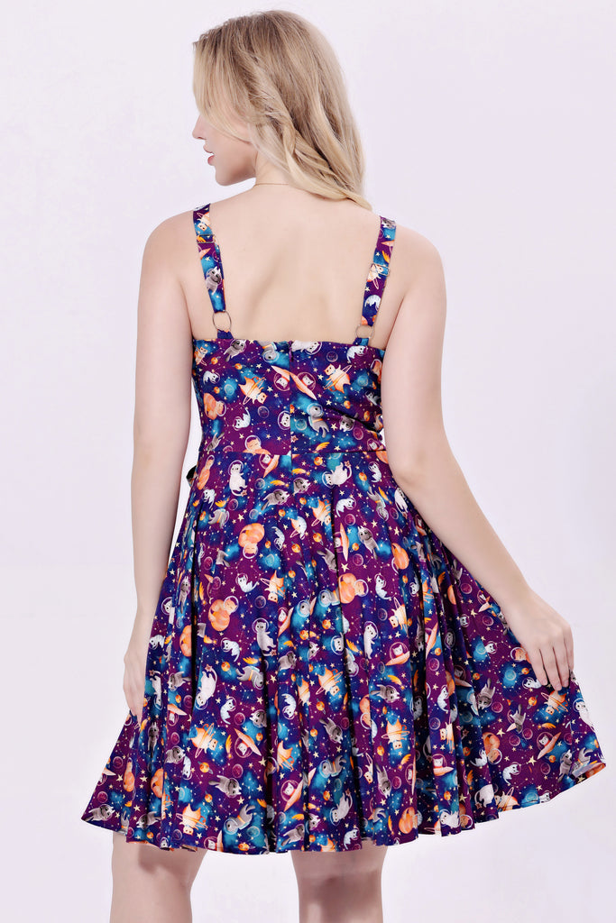 Space Cats Soysilk Dress
