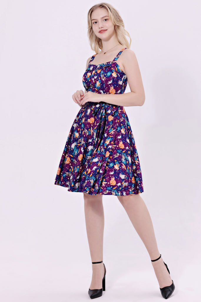 Space Cats Soysilk Dress
