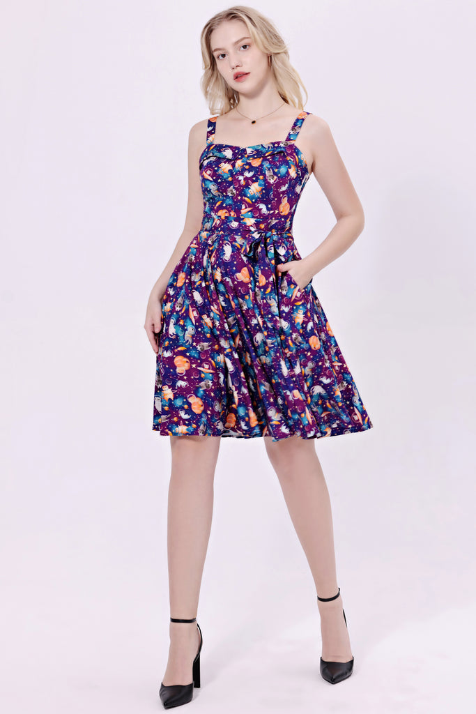 Space Cats Soysilk Dress