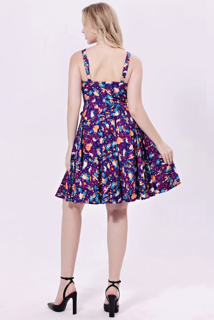 Space Cats Soysilk Dress