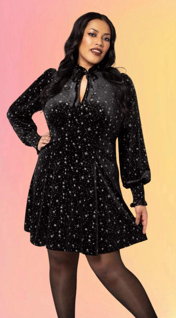 Starry Night Velvet Dress