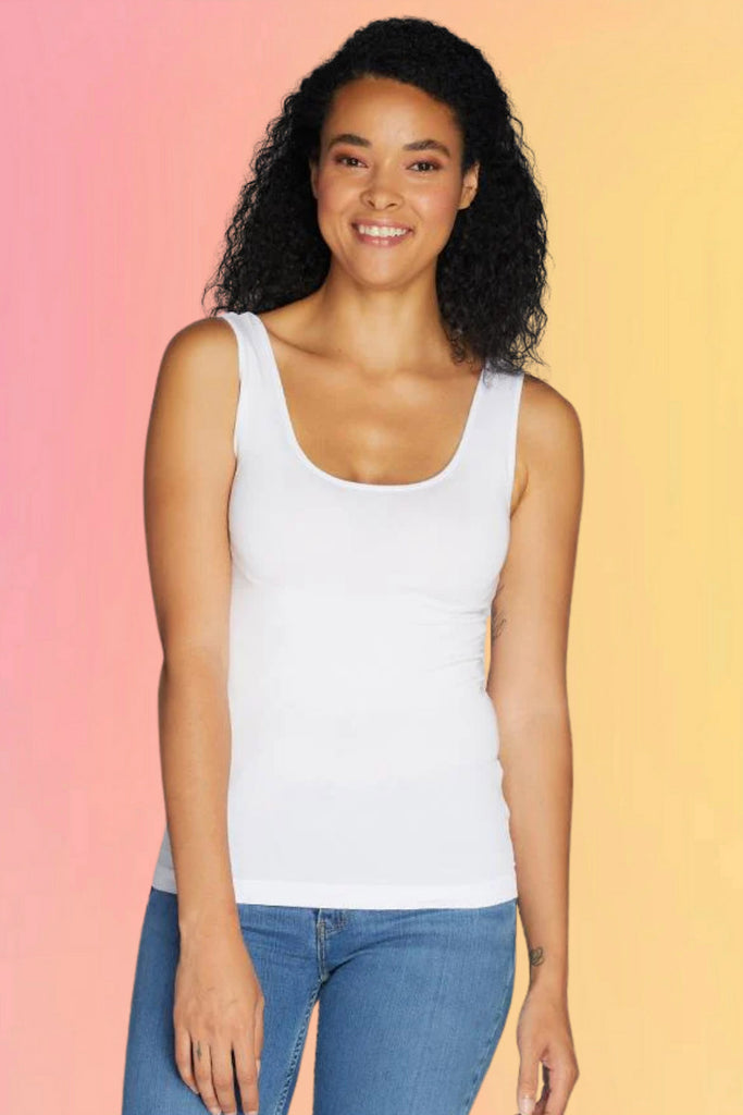 Bamboo Tank Top: White