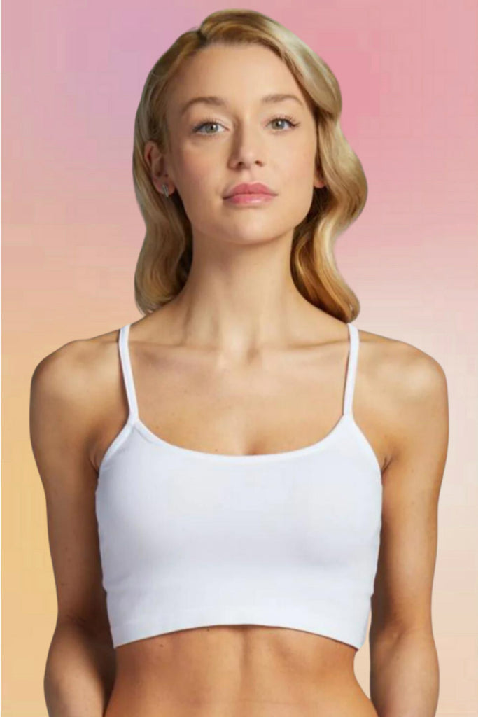 Bamboo Tankini Top: White