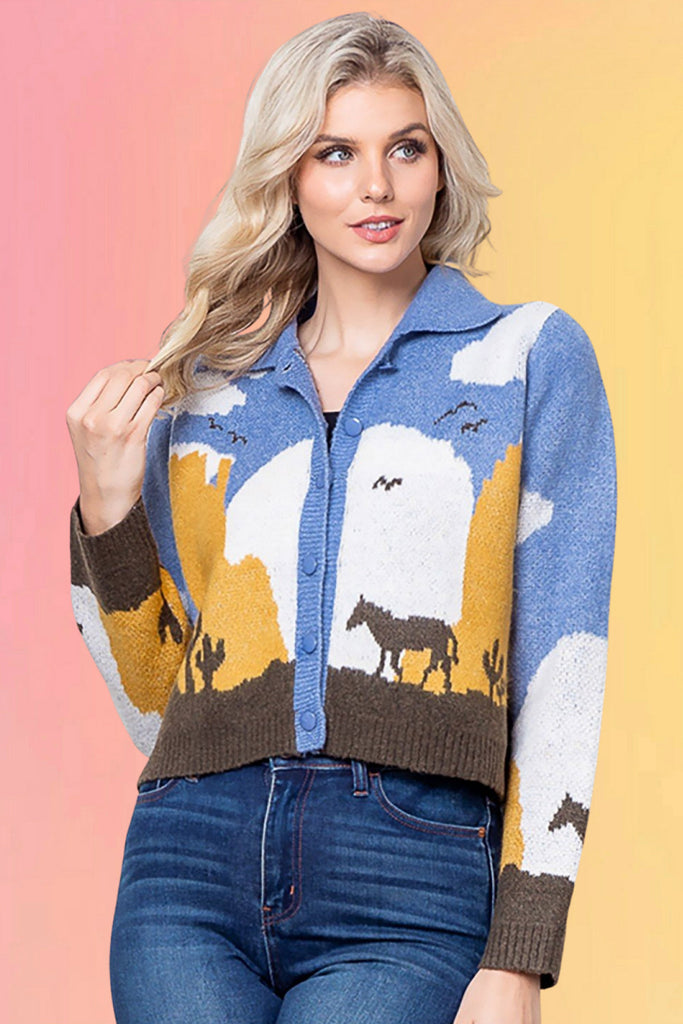Western Movie Cardigan: Desert Travel