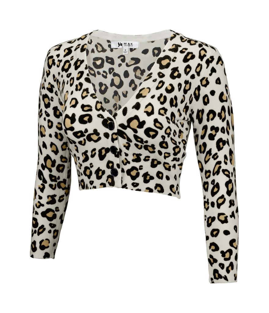 Leopard Cropped Cardigan