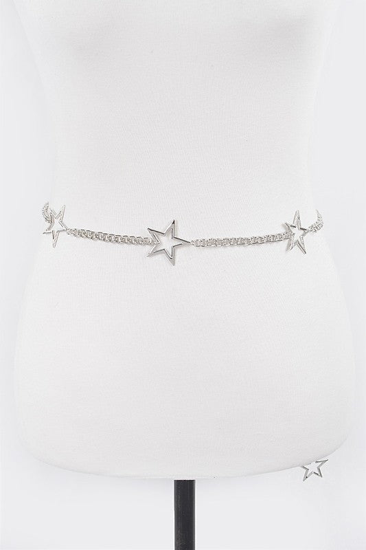 Stars Align Chain Belt: Silver