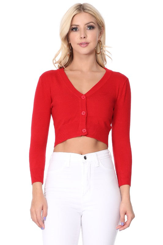 Mustard Cropped Cardigan