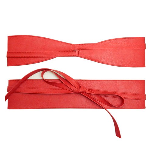 Vegan Obi Belt: Red – Doll Factory by Damzels display picture 2