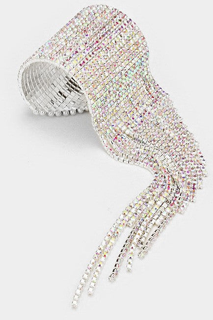 Ultra Glam Rhinestone Fringe Cuff