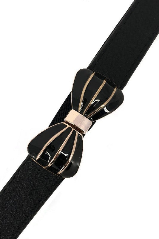 Skinny Bow Buckle Belt