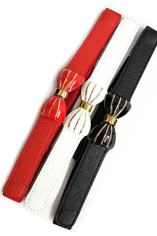 Skinny Bow Buckle Belt