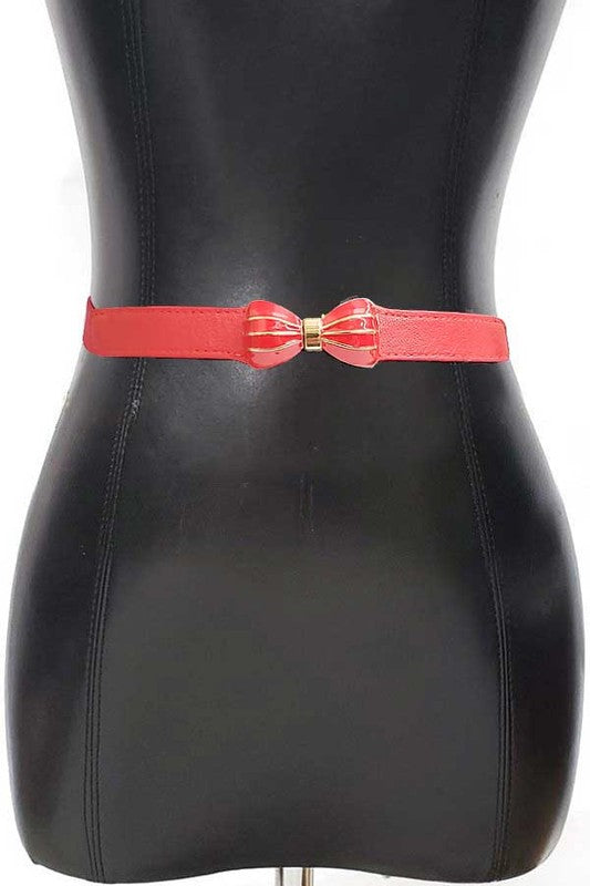 Skinny Bow Buckle Belt