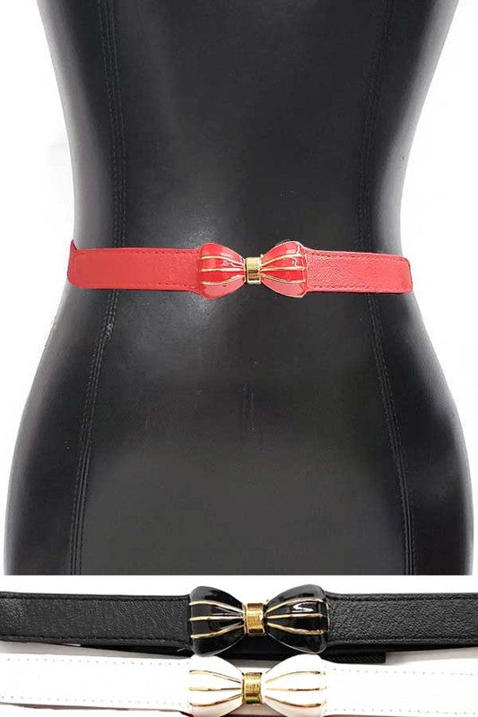 Skinny Bow Buckle Belt