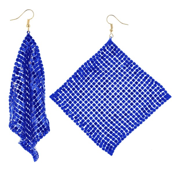 Disco Glamour Earrings: Blue