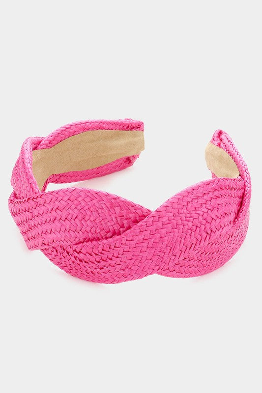 Pink Waves Braided Headband
