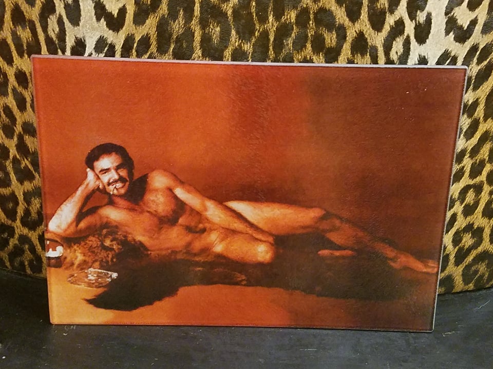 Burt Reynolds Glass Cutting Board