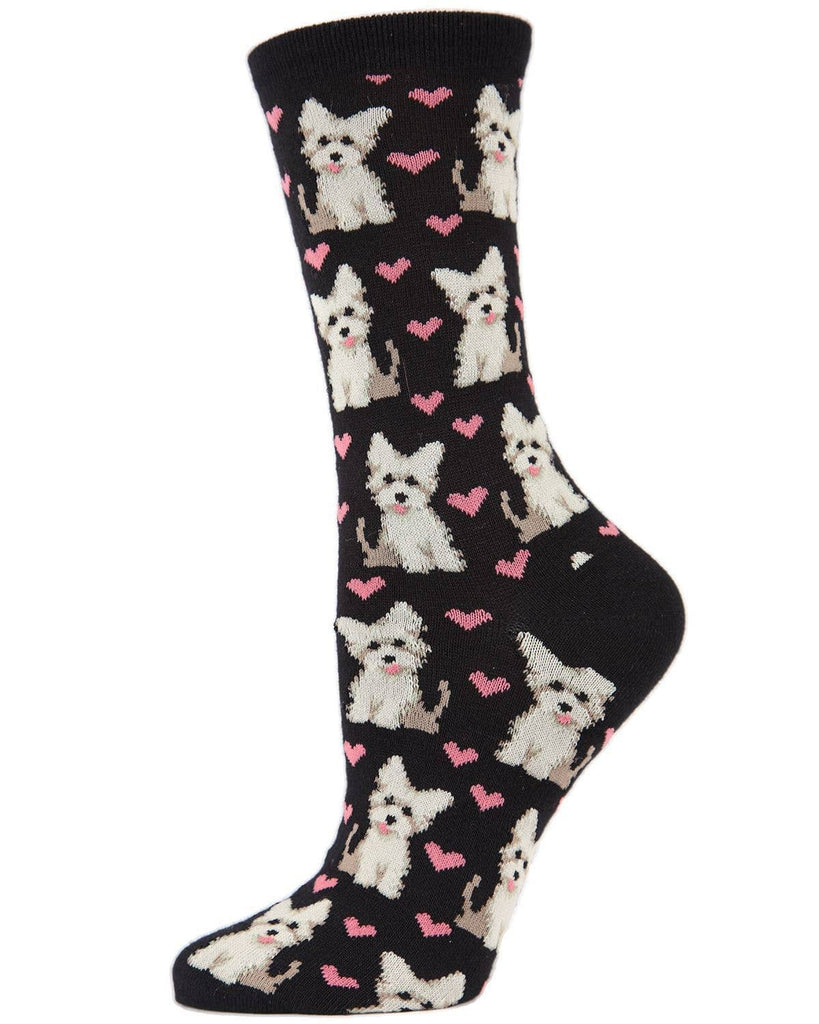 Puppy Love Bamboo Crew Socks