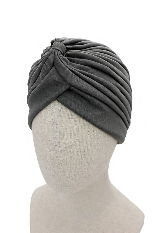 Grey Classic Vintage Style Head Wrap