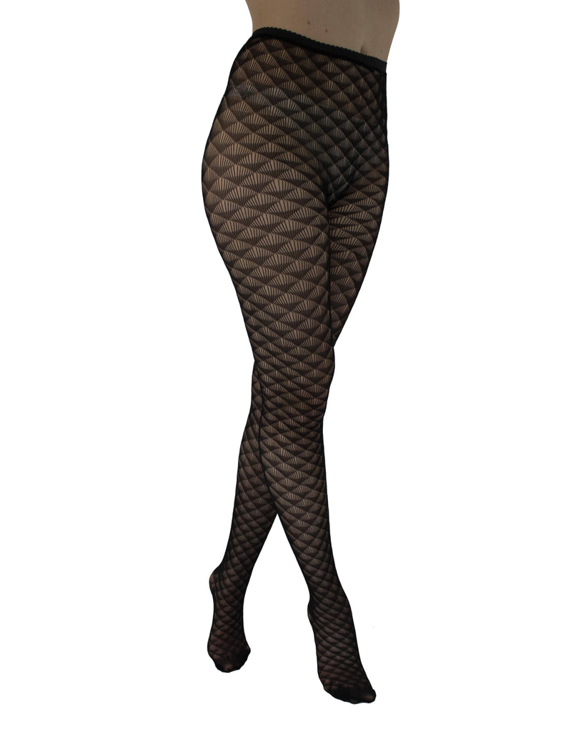 Deco Net Tights: One Size / Black