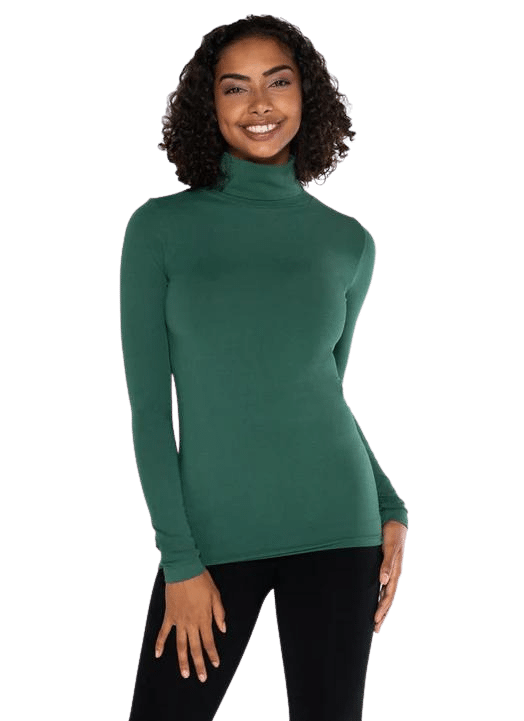 Bamboo Turtle Neck: Forest Green