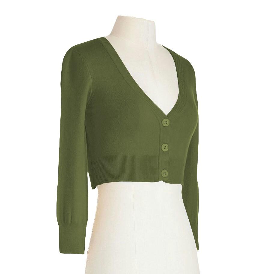Sage Cropped Cardigan