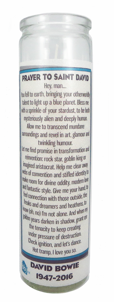 David Bowie Prayer Candle