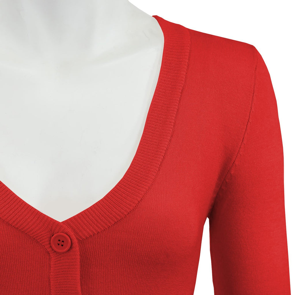 Tomato Cropped Cardigan