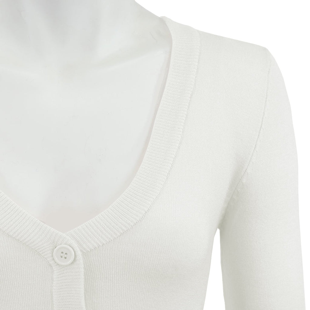 White Cropped Cardigan